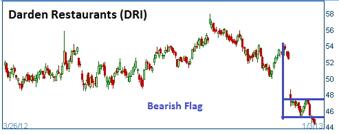 Bearish Flag on DRI