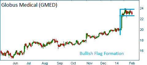 Bullish Flag on GMED